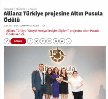 Kadir Has Üniversitesi YBEM'e Allianz Türkiye projesi ile Altın Pusula Ödülü	
